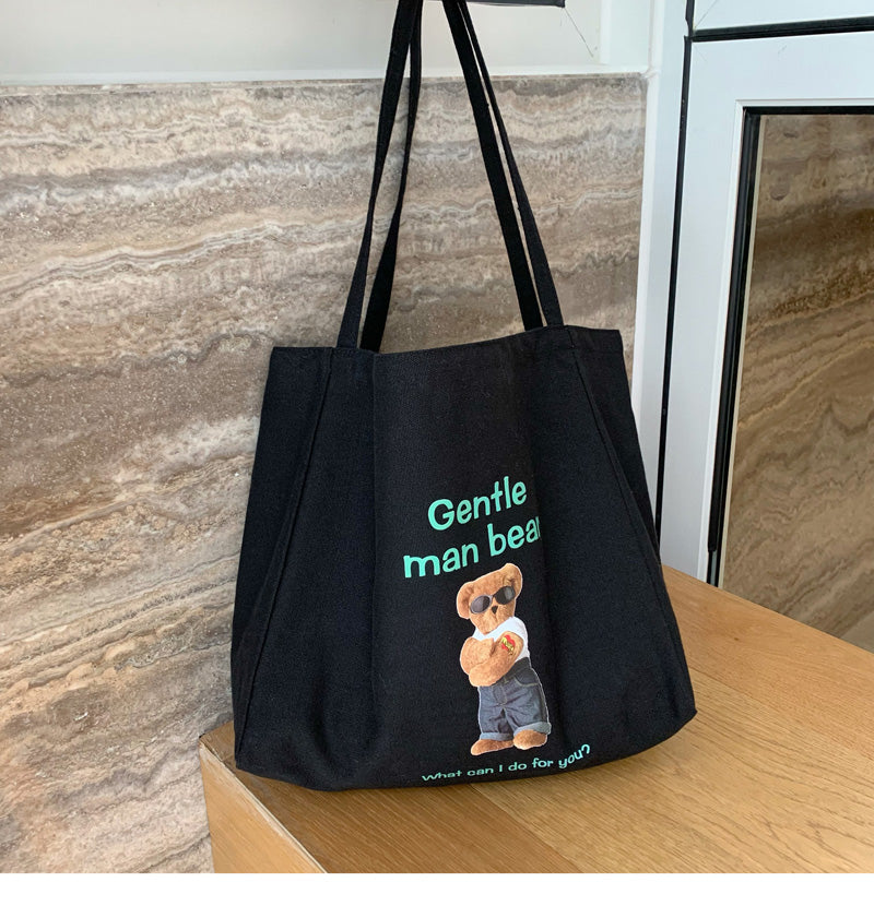 Gentle man bear tote