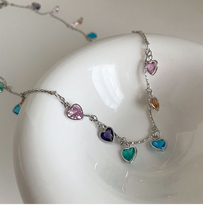 Gemstone Heart Necklace